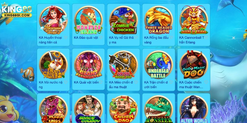 Kho game bắn cá online đa dạng, chất lượng tại nhà cái